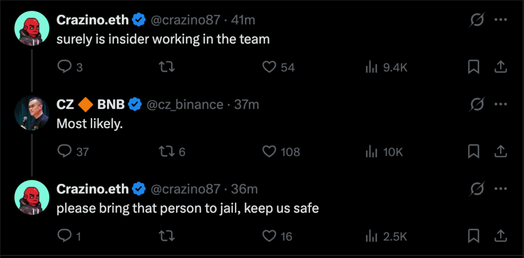 CZ: Кошелек Trust Wallet компенсирует пользователям потери активов, сумма кражи достигает 7 миллионов долларов США
